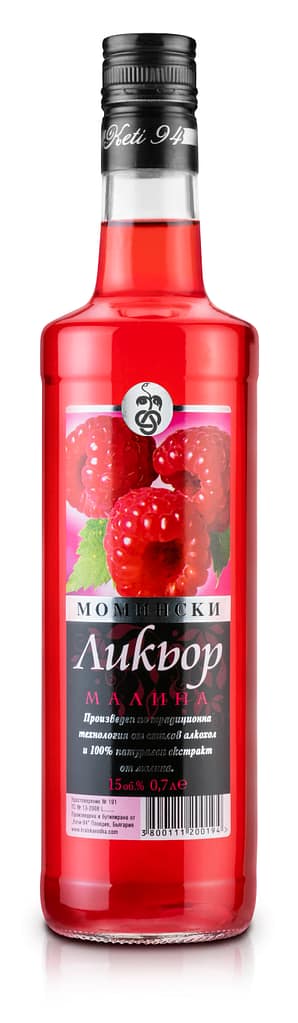 Raspberry natural liqueur