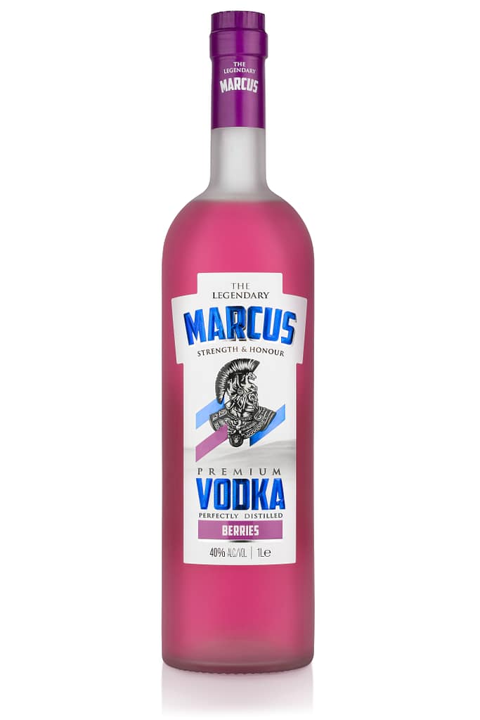 The Legendary MARCUS - BERRIES Flavored Vodka; Best premium vodka in Bulgaria