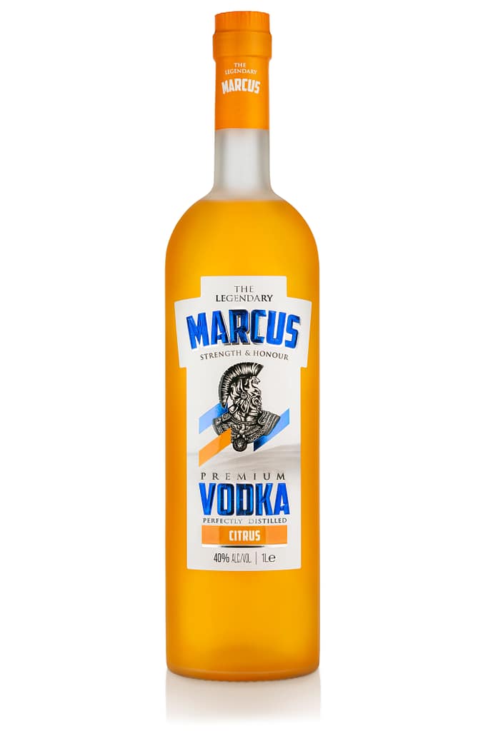 The Legendary MARCUS - CITRUS Flavored Vodka; Best premium vodka in Bulgaria